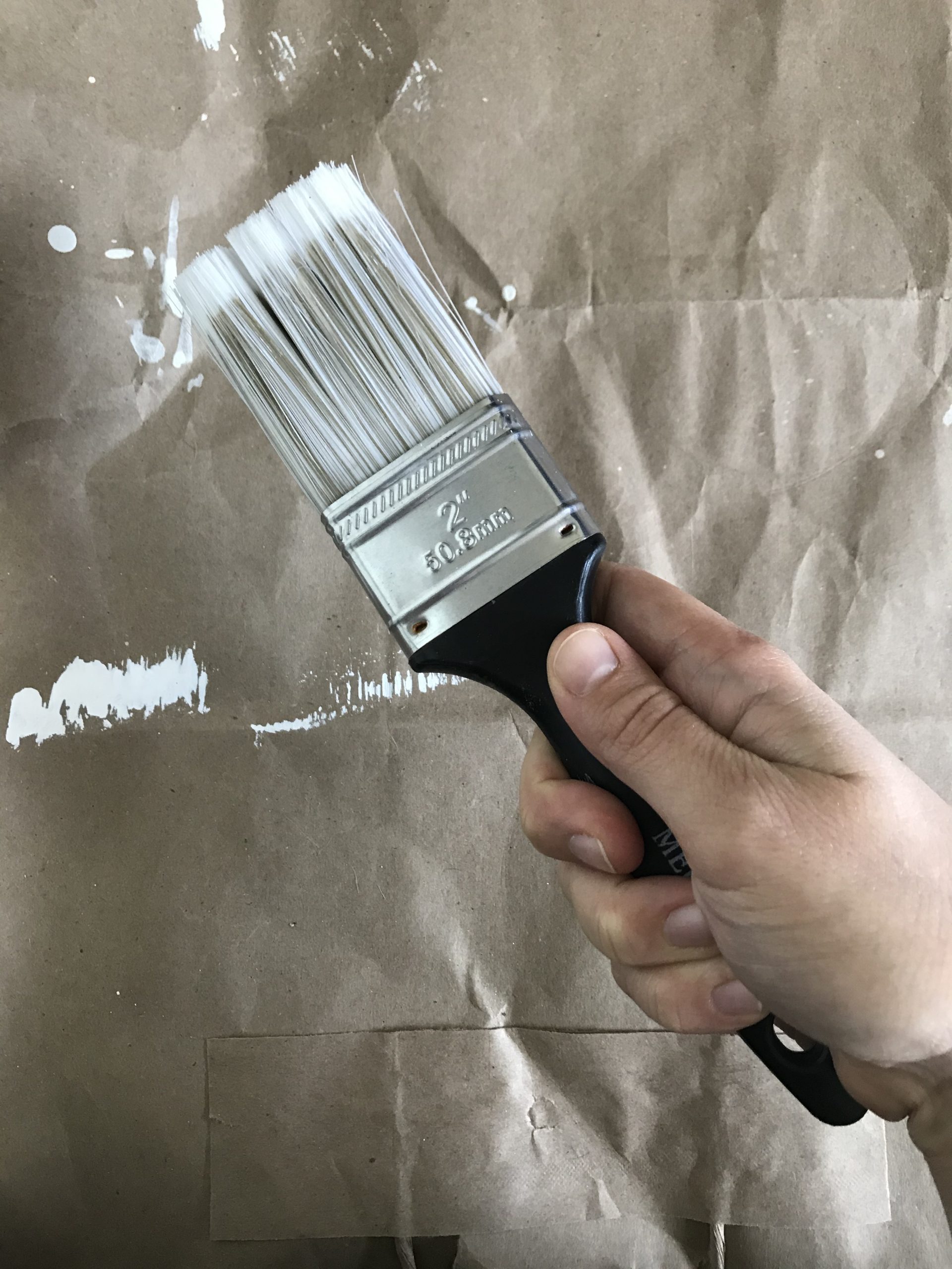 holding a Merit Pro brush