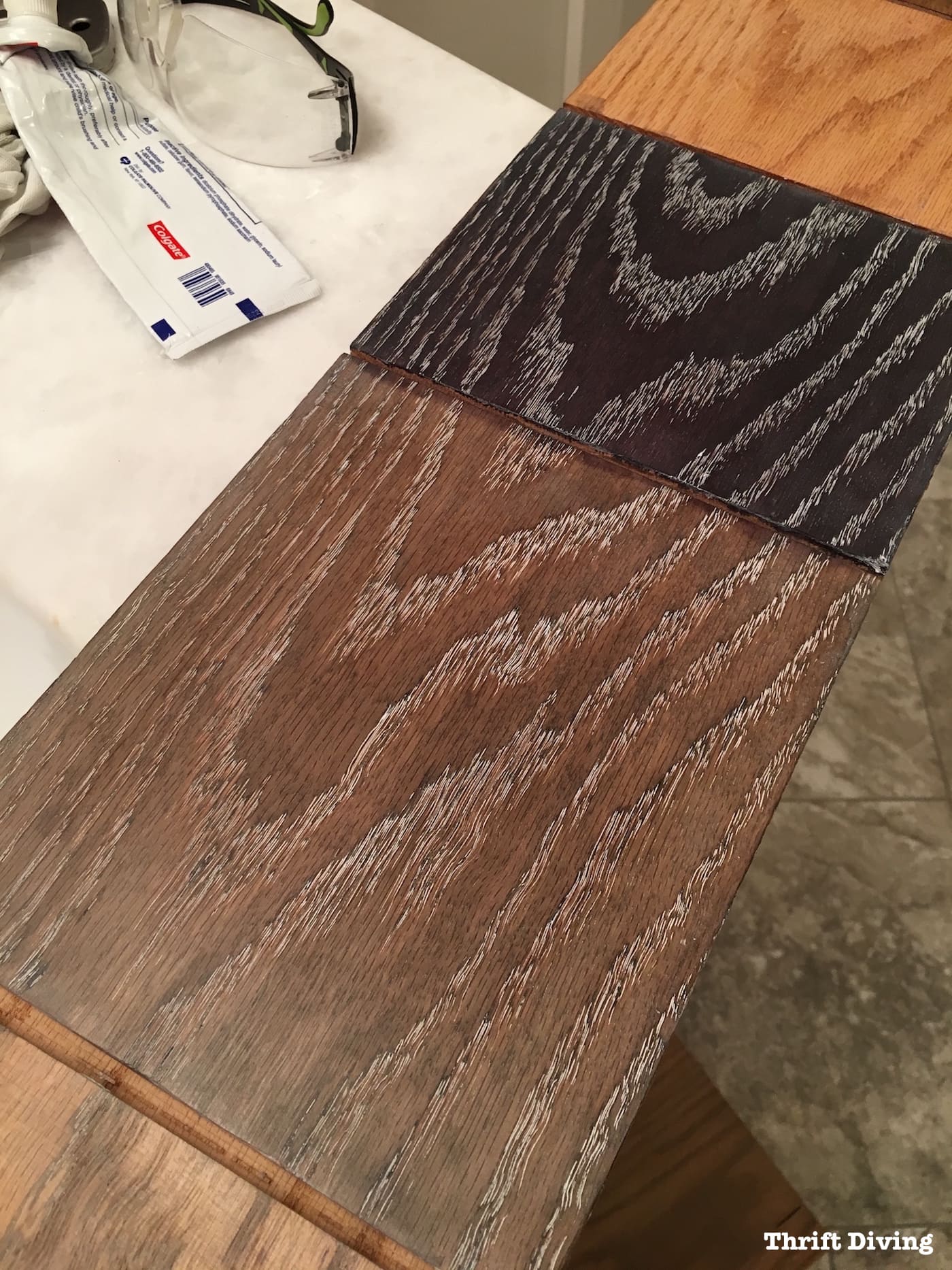 Thrift Diving: the effects of liming wax on stained wood
